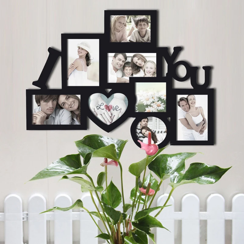 DIY фоторамка деревянная с надписью I Love You английская надпись Висячие