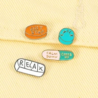 new magical capsules enamel pins relax cheer up smile pills brooches cute cartoon funny jewelry gift for children backpack lapel