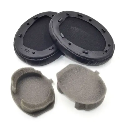 BLACK PADS Defean 1000XM3 Белковая кожа и пена памяти амбушюры для sony WH-1000X M3 WH-1000XM3 беспроводные наушники - Цвет: BLACK PADS