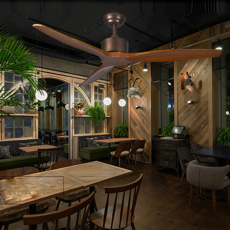 Потолочный вентилятор в стиле ретро с пультом дистанционного управления для