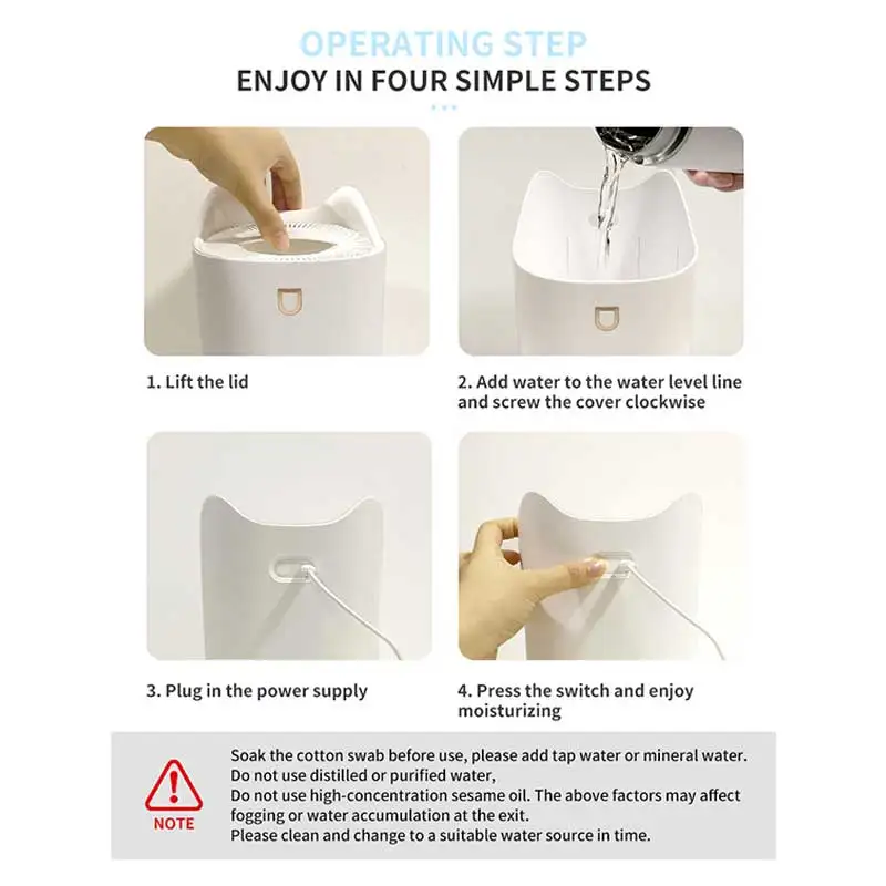 Увлажнитель воздуха с двумя насадками и светодиодсветодиодный светильник кой 1