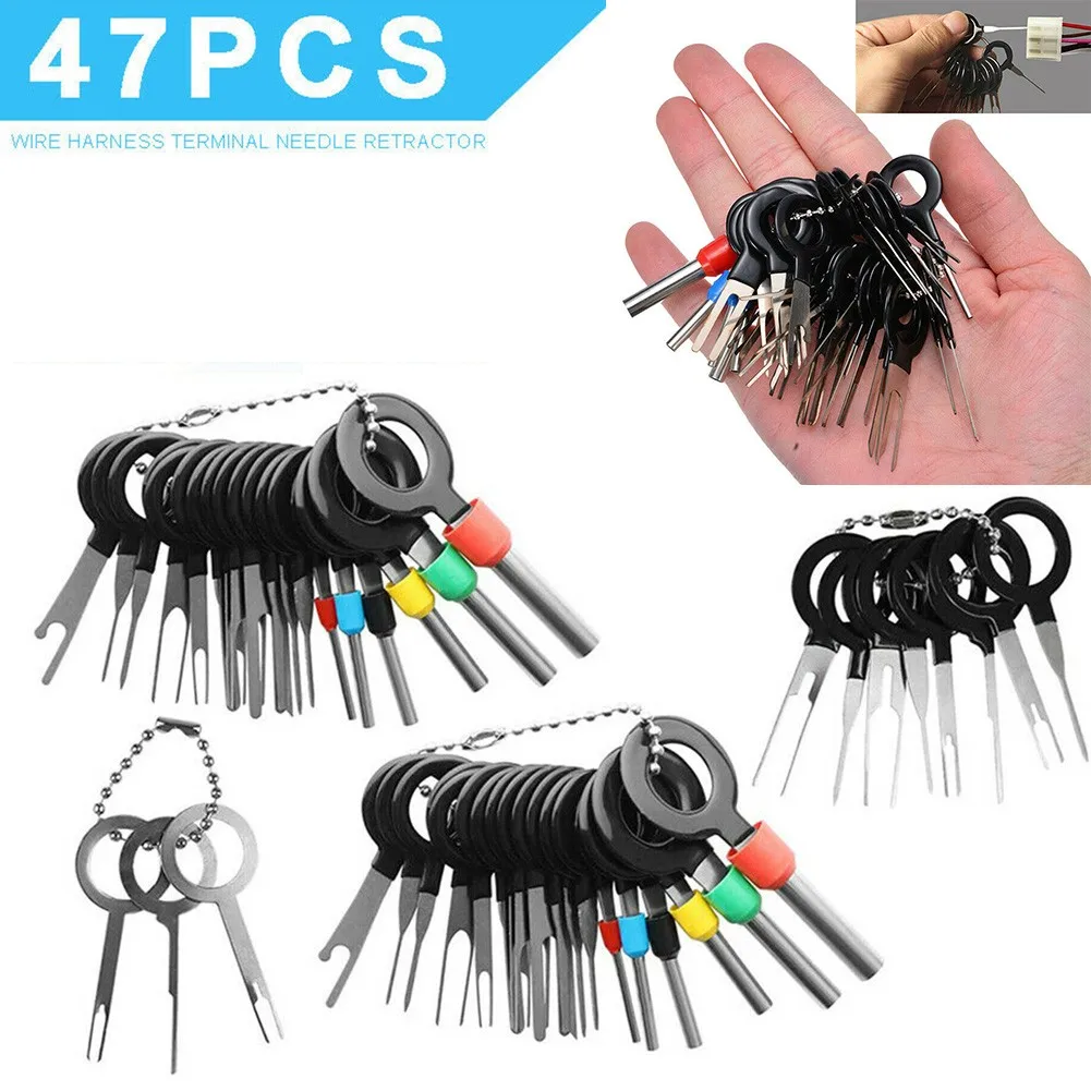 47pcs Puller Tool Motorist Kit Wires Pin Extractor Automotive Stylus Tooling Set Car Terminals Removal Auto Disassembly Tooling