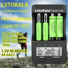 Аккумуляторная батарея LiitoKala Lii-500, зарядное устройство li-ion 3,7 V и NiMH 1,2 V 18650 26650 21700 AA AAA SC C