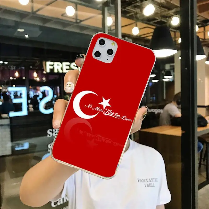 HOTCASHOP Republic Of Turkey Flag Phone Case for iphone 12 pro max mini 11 XS MAX 8 7 6 6S Plus X 5S SE 2020 XR cover |