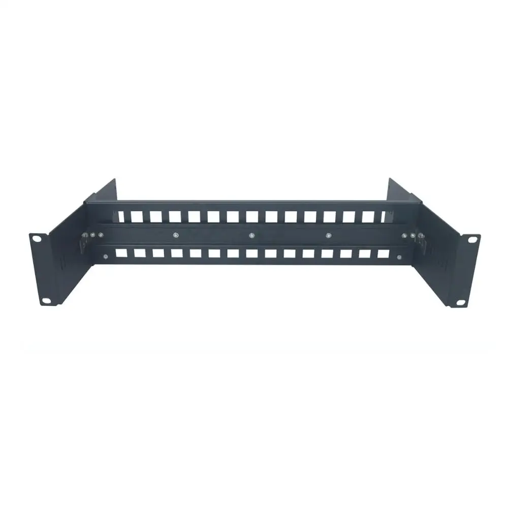 2U 19 Inch Adjustable Rack Mount Din Rail Chassis in Cabinet 19