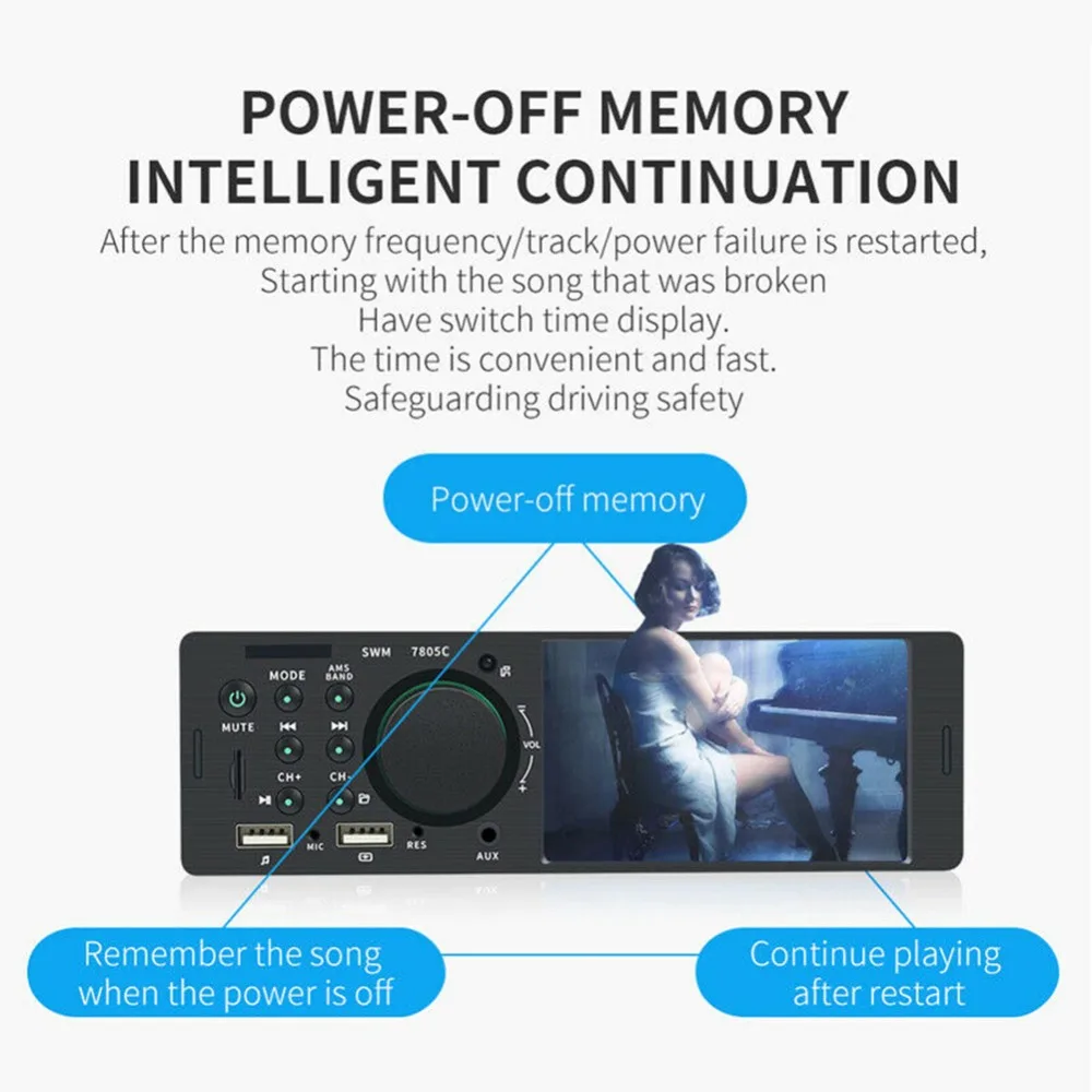 4,1 дюймов HD Автомобильный DAB+ Радио Стерео FM AM WMA Bluetooth MP5 сенсорный экран Автомобильный плеер Udisk