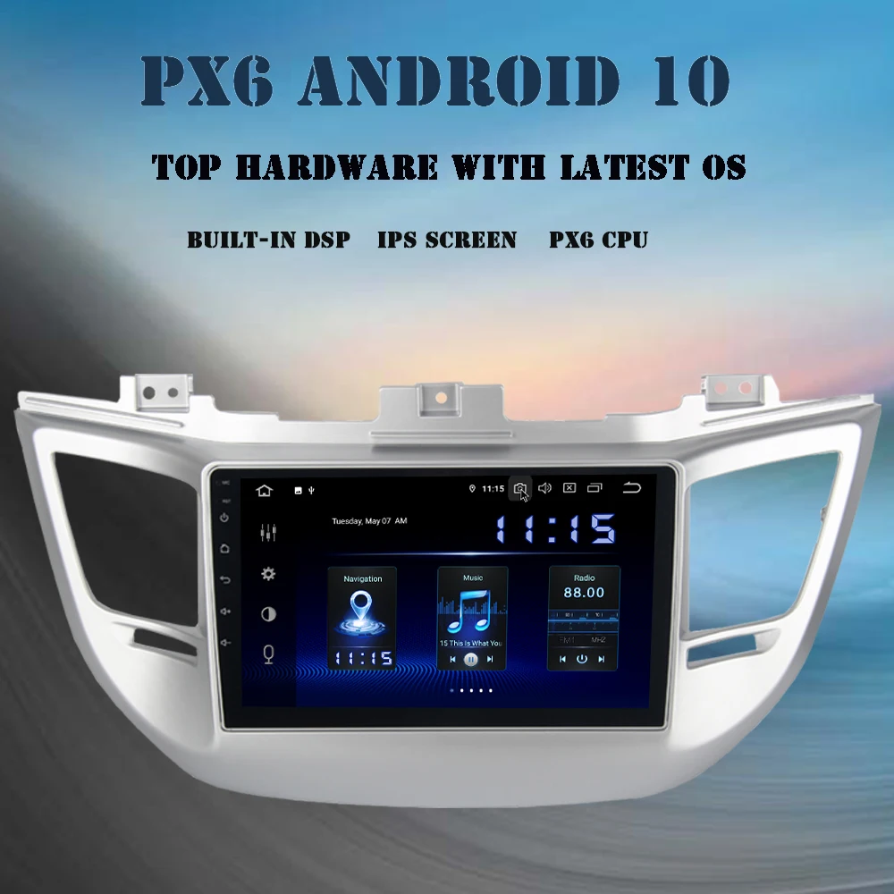 10 2 &quotAndroid 0 автомобильное радио для Hyundai Tucson 2016 2017 PX6 мультимедийный плеер DSP HDMI 4 Гб