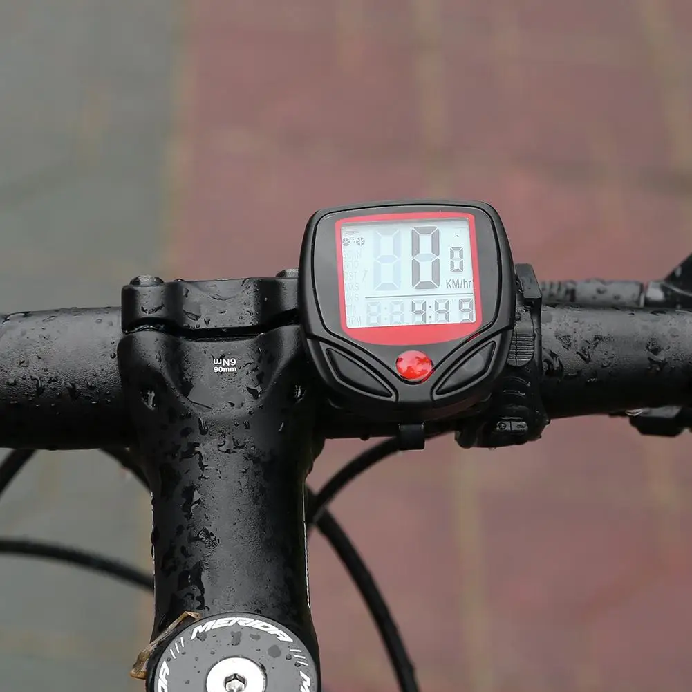 

Waterproof 15 Function LCD Bike Bicycle Odometer Speedometer Cycling Speed bicycle speed measuring durable bicycle accessories