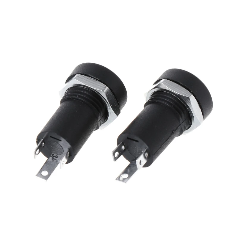 

2X 3.5MM Jack Socket 3 Black Stereo Solder Panel Mount Gold With Nuts Y4UE