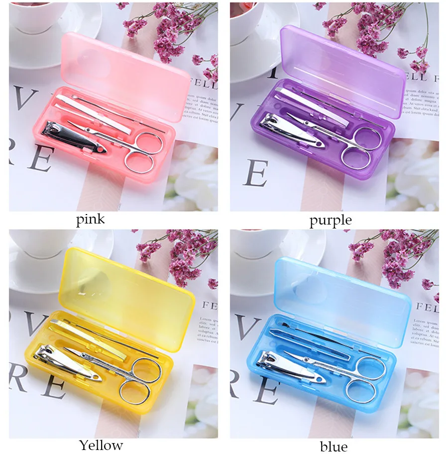 Набор многофункциональных кусачек для ногтей 4 шт./компл. кусачки из нержавеющей