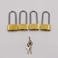 4pcs 30405060mm long padlocks open by same keys copper locks padlock for drawer luggage case box hardware