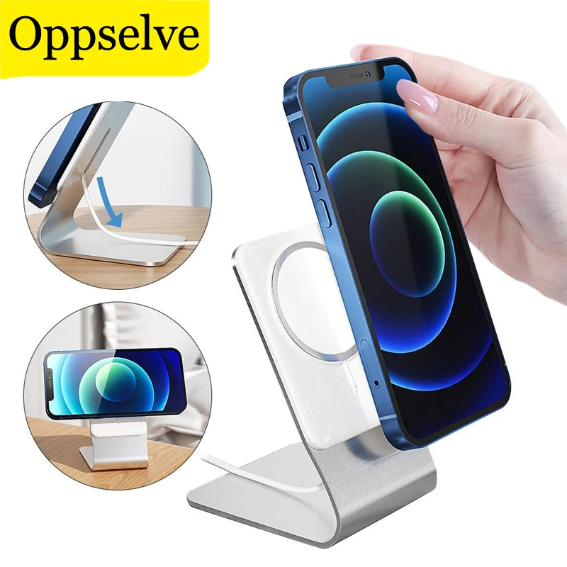 

Магнитная подставка для беспроводного зарядного устройства для iPhone 13 12 Mini Pro Max, держатель для телефона, кронштейн для быстрой зарядки, док-с...