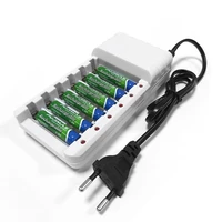 battery charger intelligent 8slots eu cable for aaaaa ni cd rechargeable batteries for remote control microphone camera