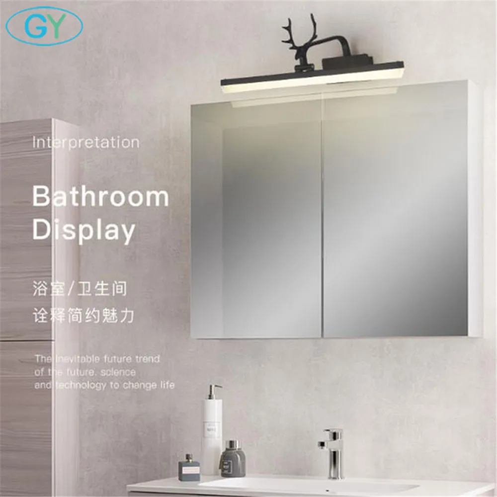 Американский стиль Золотой Черный Белый настенный светильник для ванной комнаты