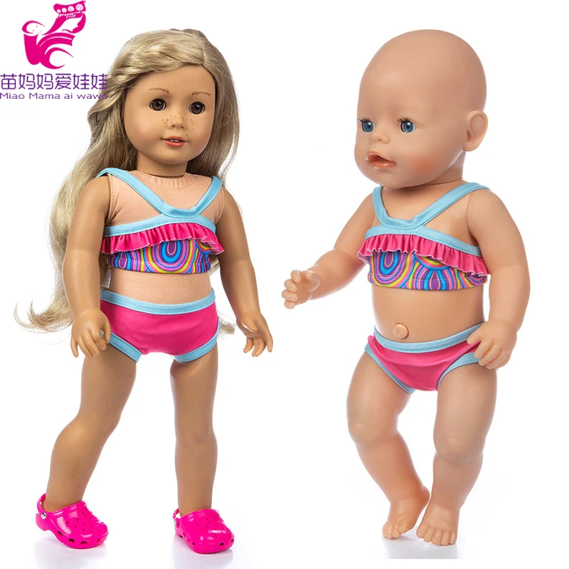 

17-дюймовая кукла, одежда для плавания, детский подарок на день рождения, игрушки, Размер 18 дюймов, для девочек