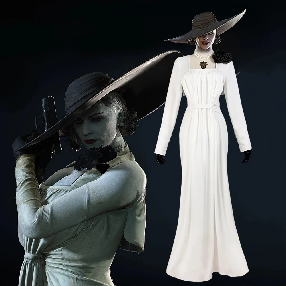

Lady Alcina Dimitrescu Cosplay Vampire Lady Dress Evil Village Halloween Party Sexy Cosplay Costume Vampire Madam