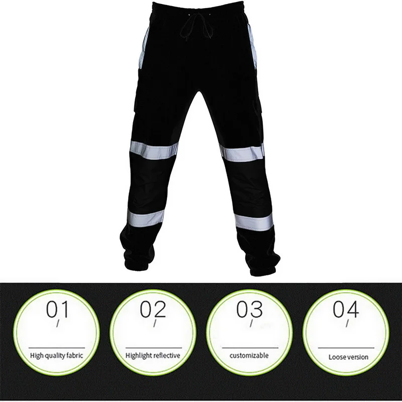 Мужские брюки с принтом высокая светоотражающая ткань комбинезон видимость