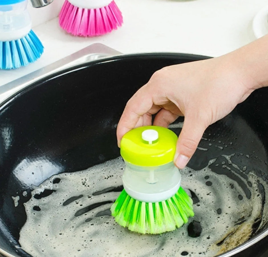

Новинка, домашняя кухонная утварь для мытья, посуда, щетка для мытья посуды с дозатором жидкого мыла