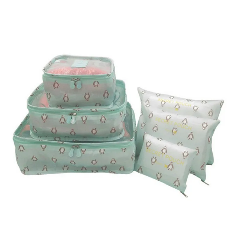 6 шт. дорожная сумка для хранения водонепроницаемая одежда Упаковка Куб багажный