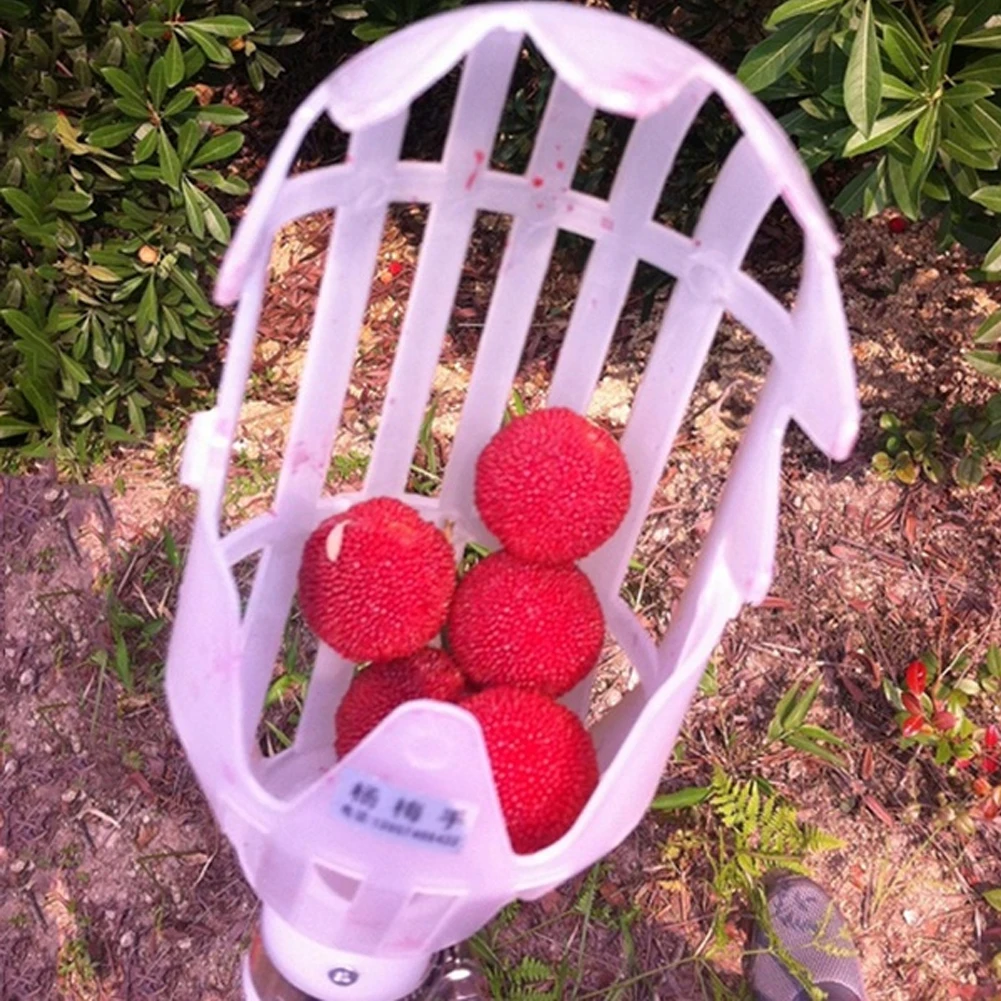 

Adjustable Without Pole Useful Gardening Picking Tool Horticultural Convenient Deep Basket Plastic Fruit Picker Durable