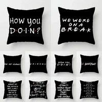 ins simple style plush cushion cover home decor nordic letter square pillowcase office sofa seat decorative accessories coussin