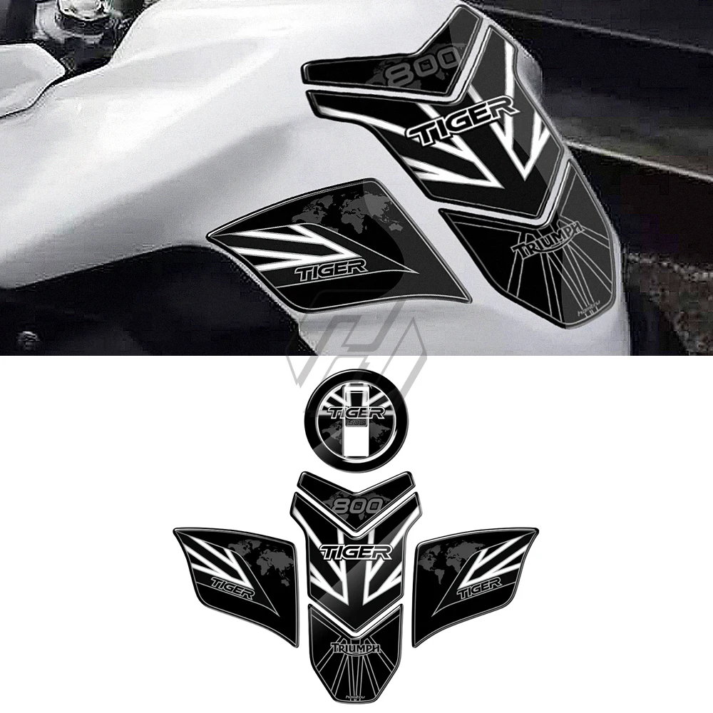 For Triumph Tiger 800 2010-2018 Tank Pad Protector Gas Cap Decal 3D Resin | Decals &amp Stickers