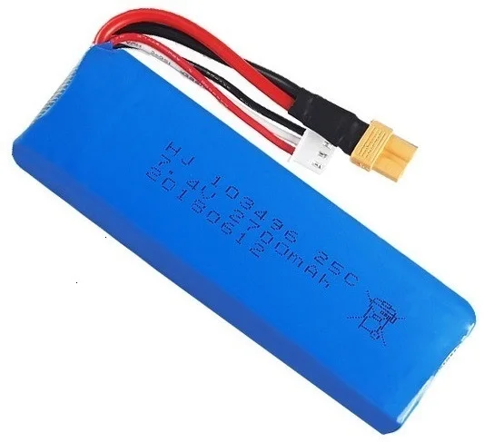 Обновленная батарея 7,4 V 2700mAh Lipo для MJX Bugs 3 B3 RC Quadcopter запасные части 7,4 v перезаряжаемая батарея обновление 1800mah 25C