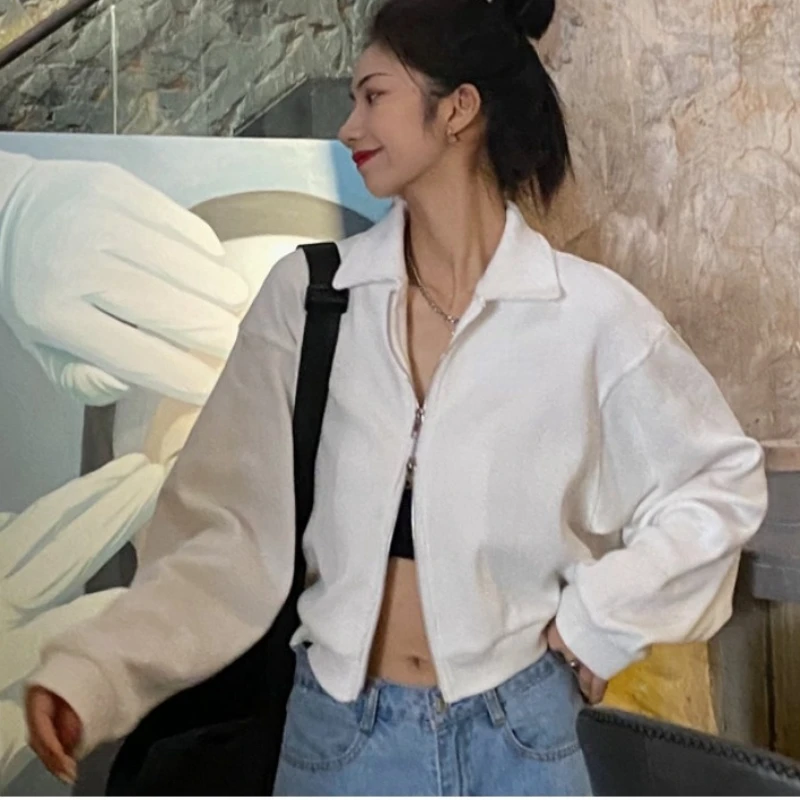 Укороченные куртки Женские базовые универсальные осенние дизайнерские женские