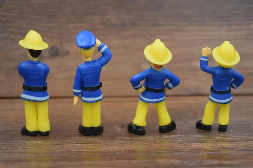 12 шт./компл. аниме Пожарный Сэм фигурка авто ПВХ фигурки пожарный та же 3-6 см