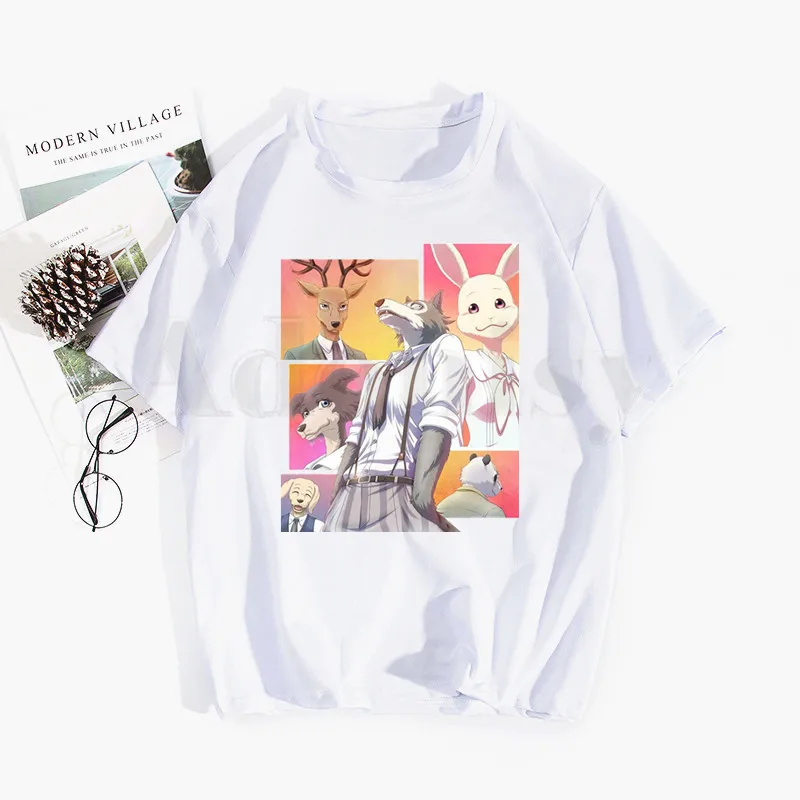 

BEASTARS Anime Furry Manga Louis Legoshi Rabbit T Shirts Tops Tees Men Women Short Sleeve Casual T Shirt Streetwear Funny