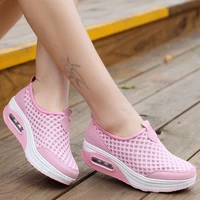 women casual shoes 2021 soft bottom walking shoes woman air mesh vulcanize shoes summer chunky sneakers for basket femme wedges