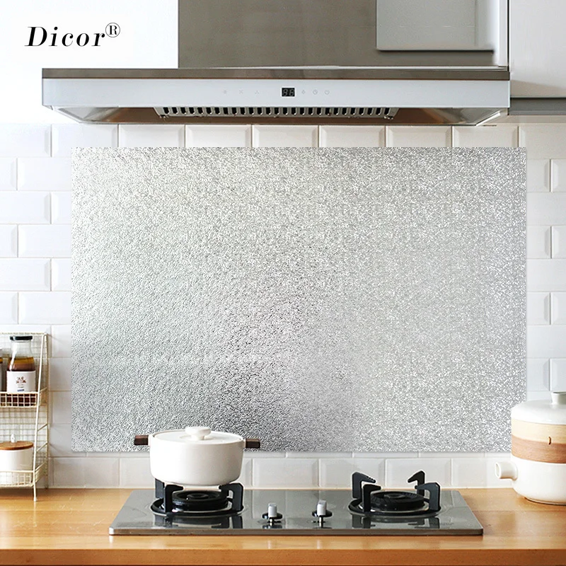 500 см 196 85 дюйма серебряные анти-масляные настенные наклейки высокая температура