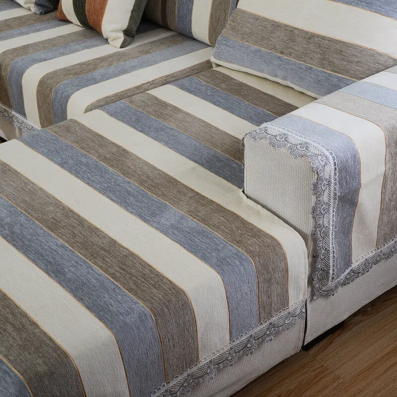 LeRadore полиэстер ткань Чехлы для диванов наволочки в полоску жаккардовые чехлы