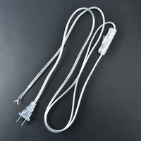 eu plug line cable 1 8m on off power cord for led lamp with button switch light switching transparent wire extension cable