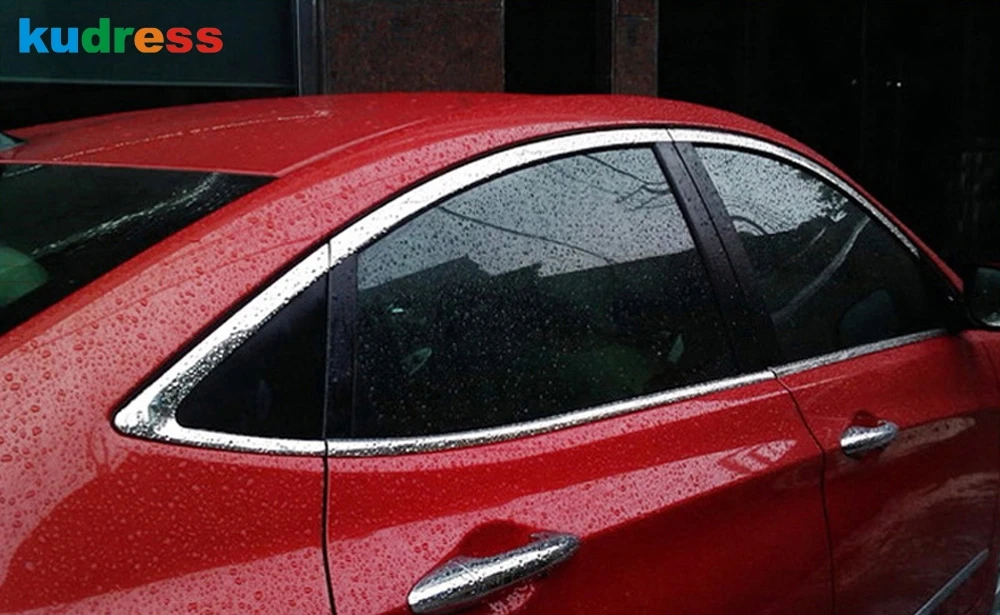 Для Hyundai Accent i25 2012 седан крышка окна автомобиля из нержавеющей стали отделка