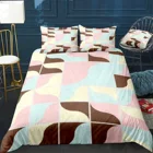 Комплект постельного белья с абстрактным геометрическим рисунком для спальни, мягкие покрывала для двуспальной кровати, высококачественный пододеяльник