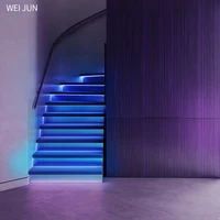 rgb human body intelligent induction light strip motion sensor led waterproof light trip for staircase night lighting indoorlamp