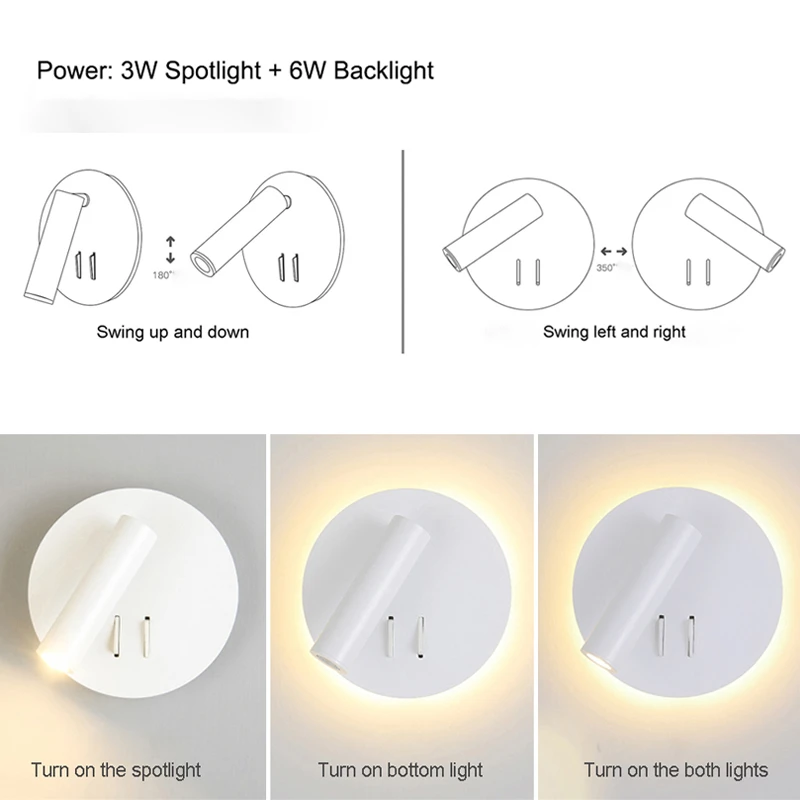 Современный светодиодный настенный светильник в стиле лофт Бра индастриал для