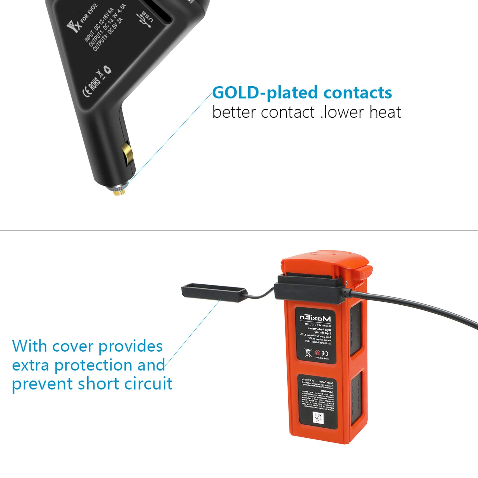 2 в 1 автомобильный адаптер зарядного устройства для пульта дистанционного