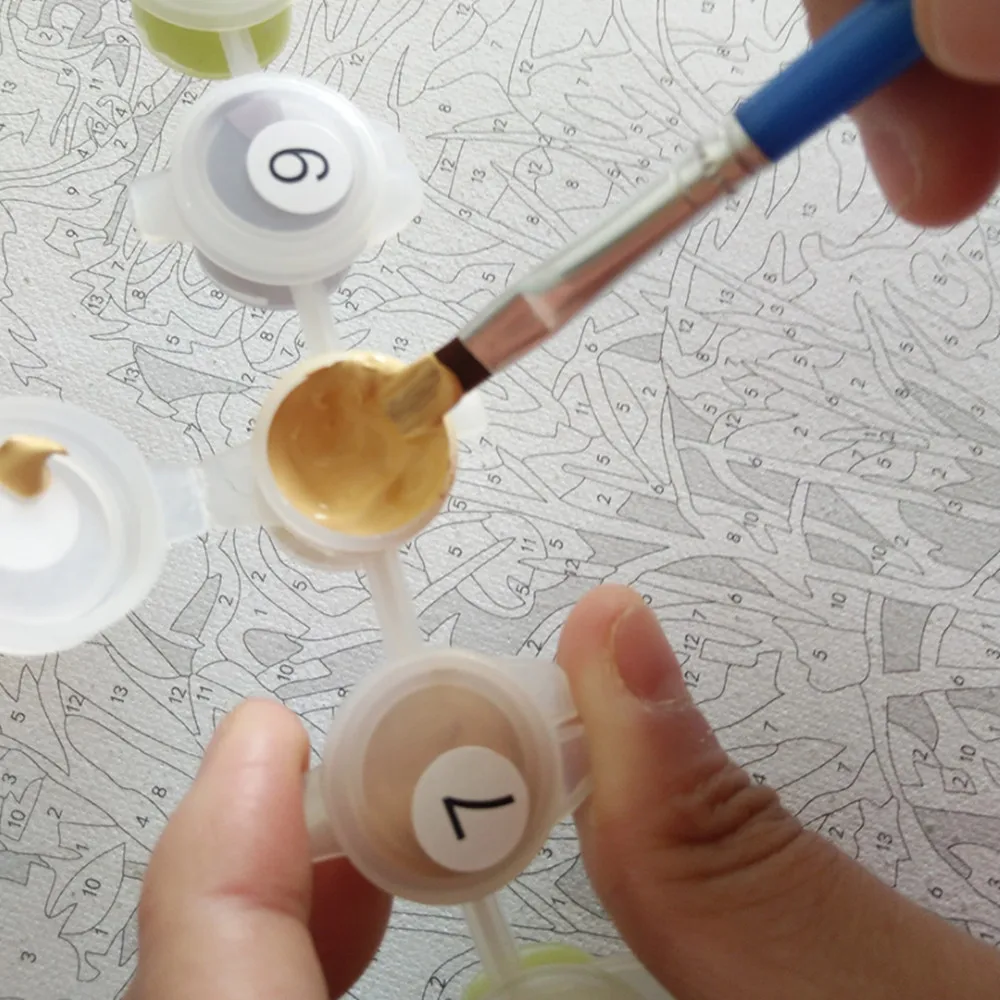 

1pc DIY Handmade Digital Painting 40*50CM Frameless Bedroom Landscape Flower Coloring Decoration Painting Holiday Gift