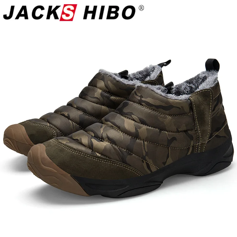 Jackshibo/Коллекция 2019 года Сезон Зима новый дизайн Зимние ботильоны для мужчин