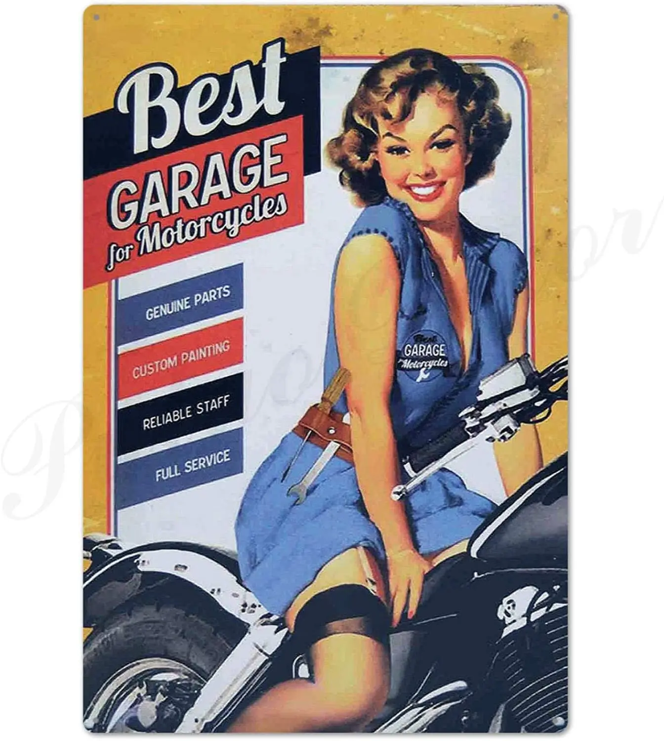 Zyalex Girl-Placa de se&ntilde;al de esta&ntilde;o para Bar, Pub, Club, hombre, cueva, Retro, pintura de Metal, 20x30-0