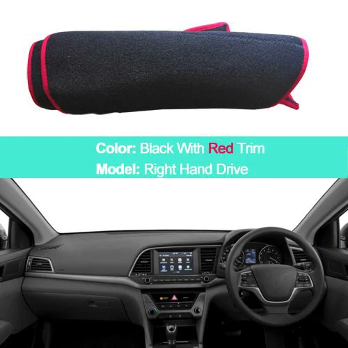 Серый 2 Layers Car Dashboard Cover Carpet Cape Dash Mat Dashboard Anti-UV For Hyundai Elantra Avante LHD RHD - Название цвета: Серый