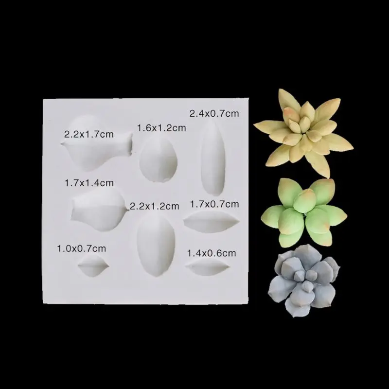 

Handmade 3D Succulent Plants Silicone Mold Polymer Clay Mold Art Caft Tools A2UA