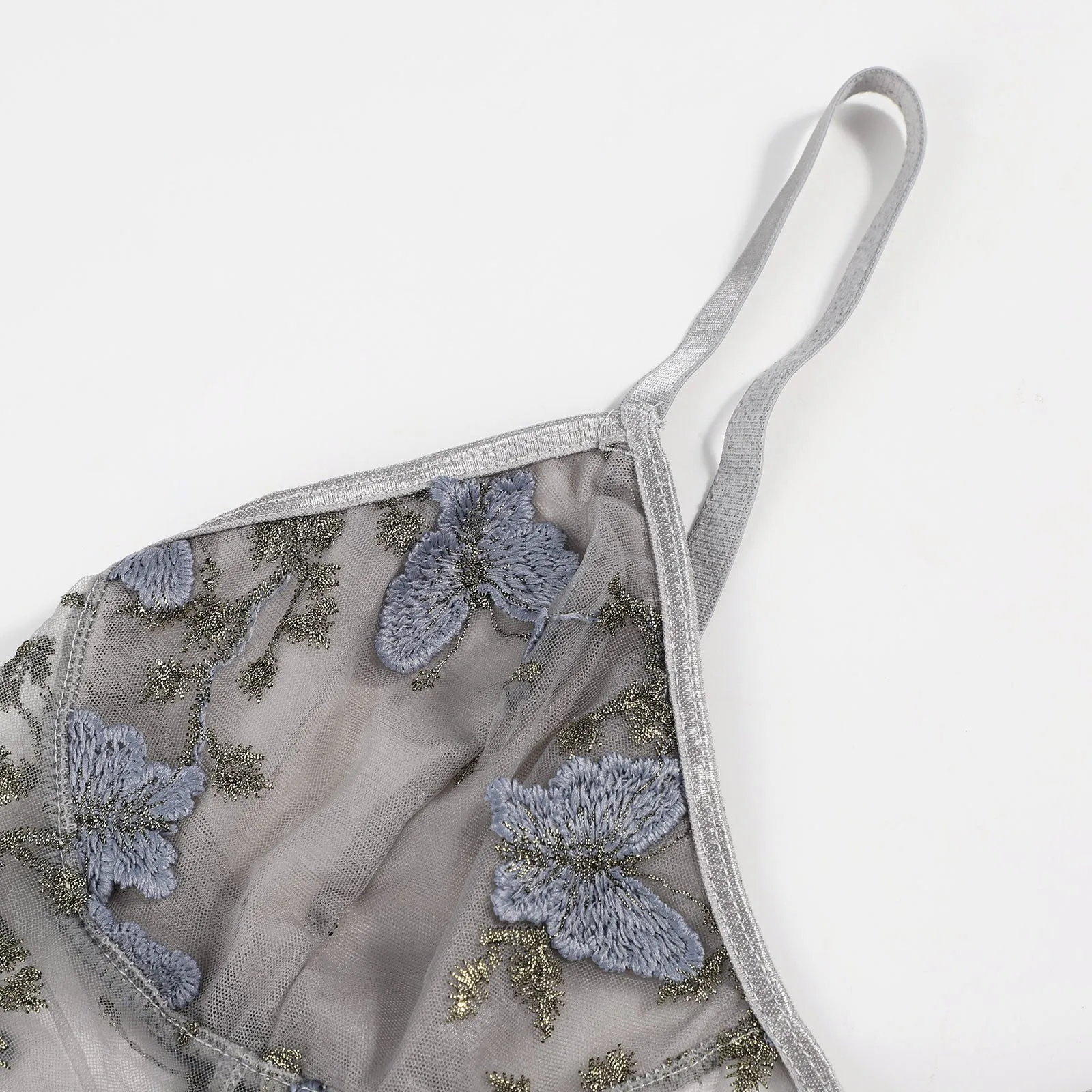 

Sexy Bralette Women Lace Flowers Embroidery Lingerie Set Sleepwear Ladies Sexy Bandeau Underwear Nightwear Exotic Sets S-XL