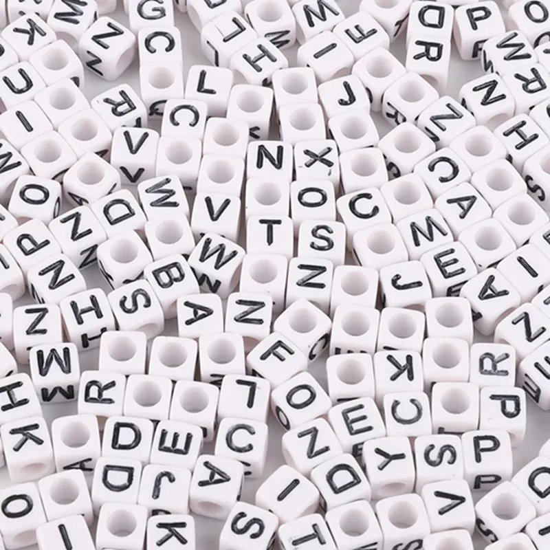 Бусины-надписи 100 шт. для самостоятельного изготовления игрушек сменные резинки