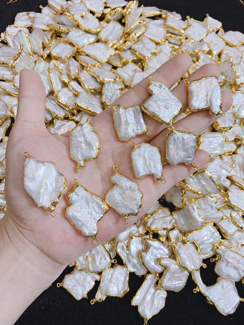 

Бусины для браслетов и ожерелий, аксессуары для украшений с натуральным жемчугом, принадлежности для самостоятельного изготовления браслетов и ожерелий, 24 к, 10 шт.