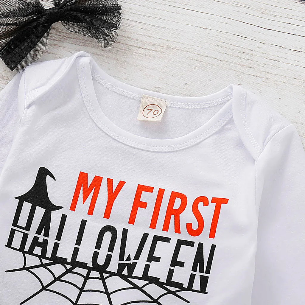 Костюм на Halloween для детей новорожденных маленьких девочек первый облегающий