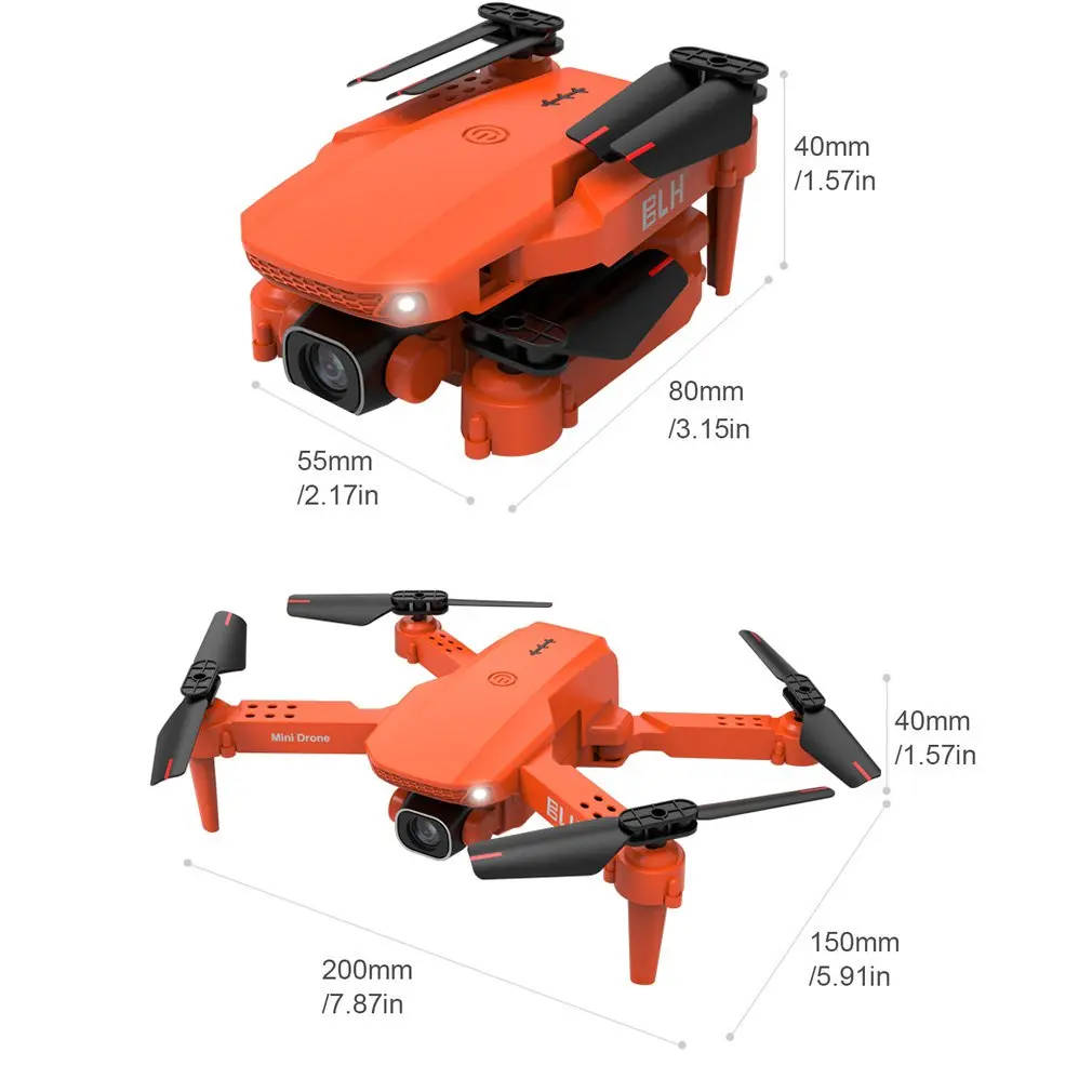 Квадрокоптер K9 складной с двойной камерой высокой четкости Wi-Fi FPV и давлением