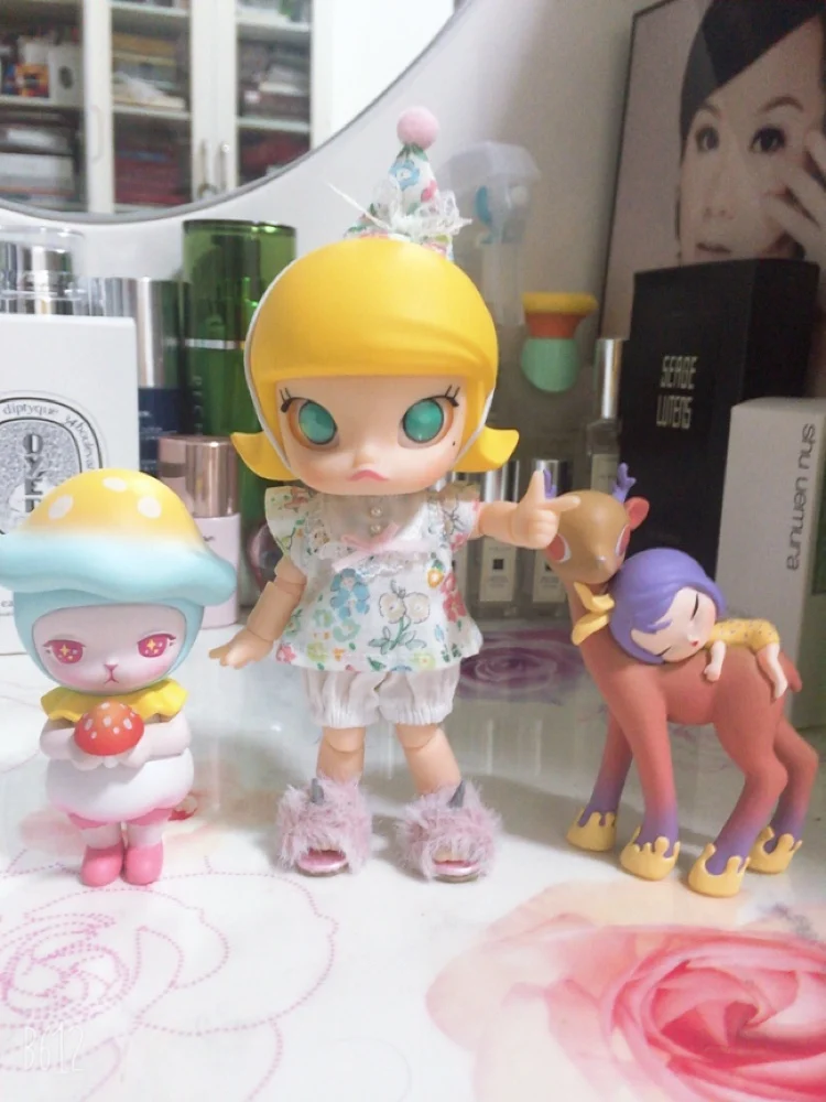 M0064 детская игрушка ручной работы 1/12 ob11 кукла blyth BJD/SD кукла аксессуары GSC милые меховые кроссовки белый розовый черный 1 пара